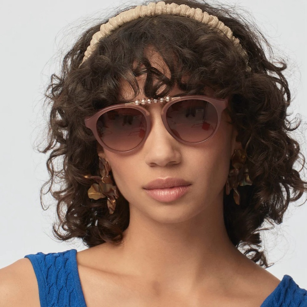 NWT Lele Sadoughi Gold Lurex Jessie Headband